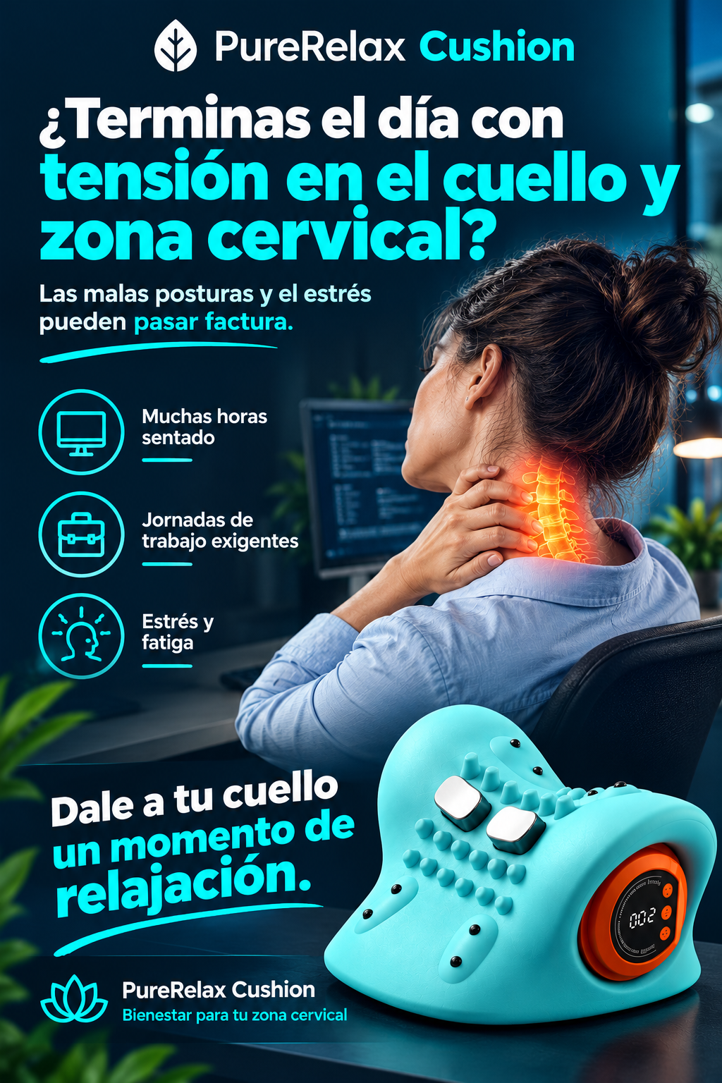 Masajeador Cervical PureRelax Cushion
