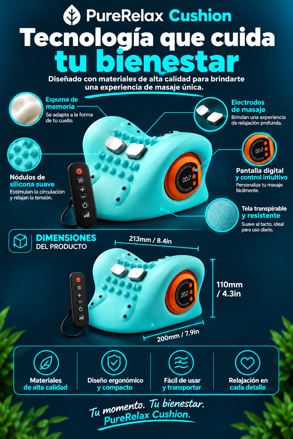 Masajeador Cervical PureRelax Cushion